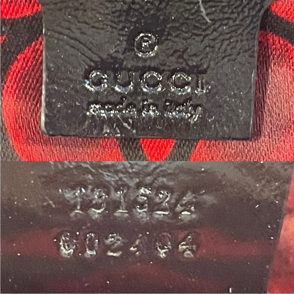 Gucci Snow Glam Leather Boston Bag, vintage 90s, red/black/white, EUC - Picture 14 of 16